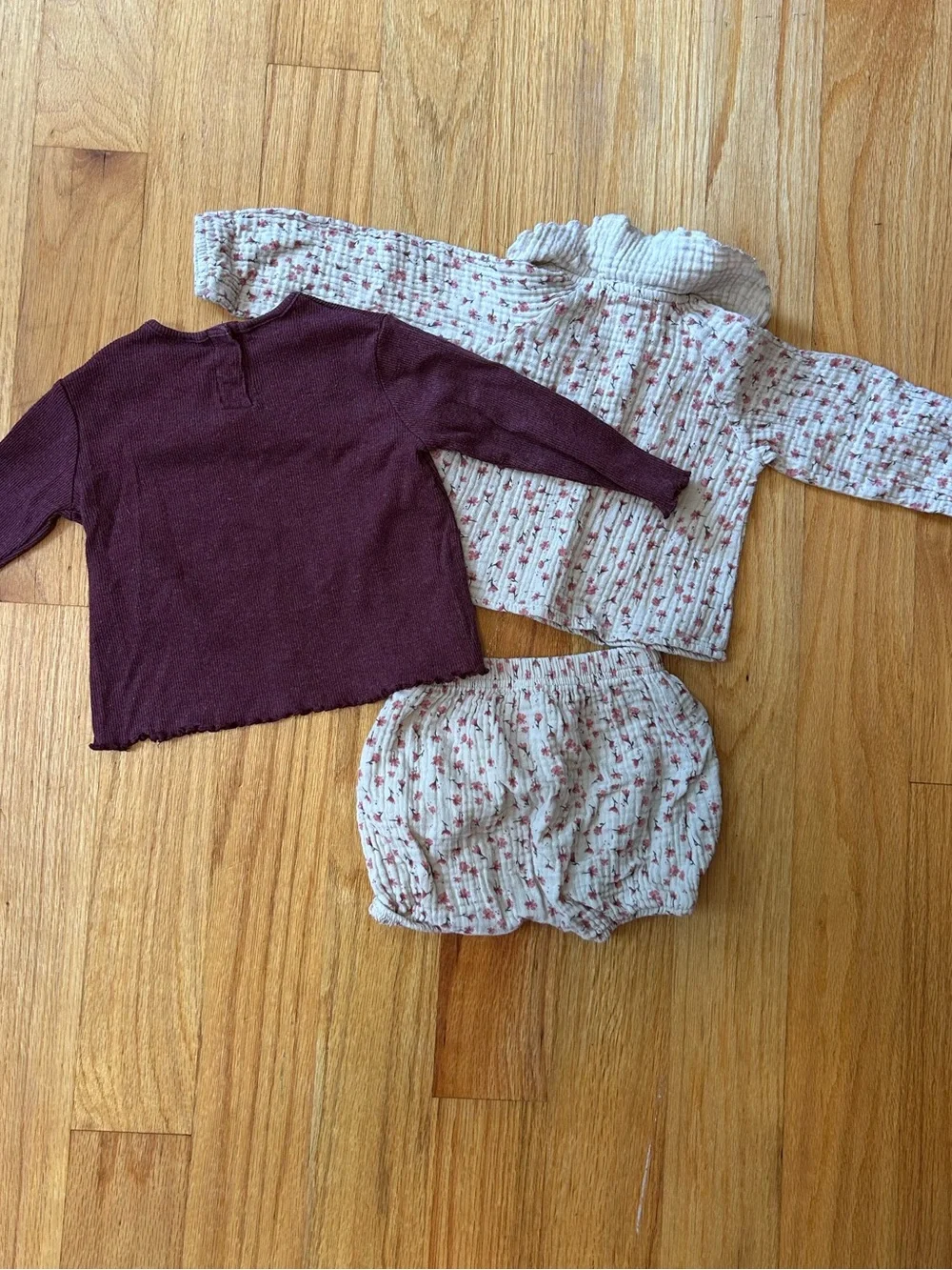 Zara baby bundle, pink, cream, burgundy
